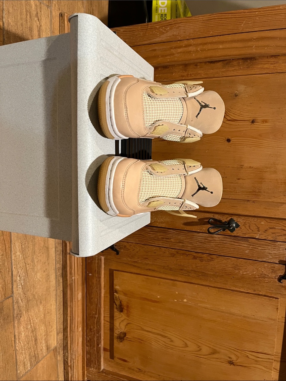 Jordan Beige Tan Mesh Retro Sneakers
